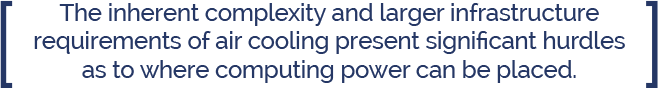 Callout Inherent Complexity and Larger Infrastructure of Air Cooling