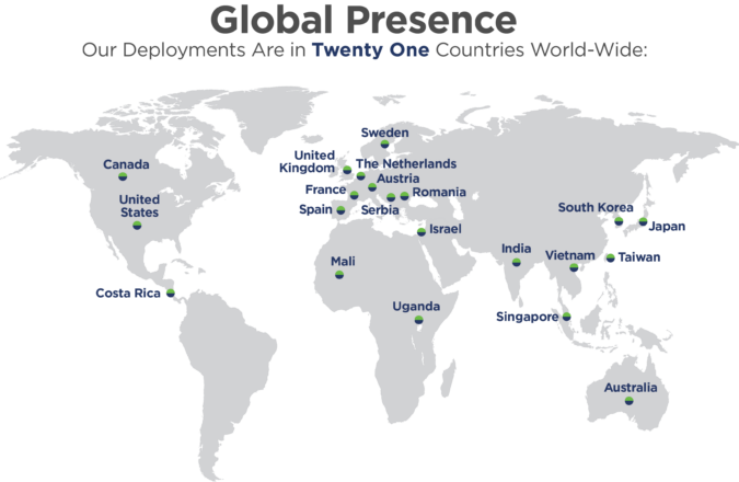 GRC Deployment Map 21 Countries - White